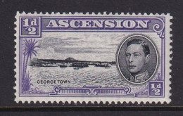 Ascension: 1938/53   KGVI    SG38b    ½d  [Perf: 13]    MH - Ascensione