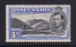 Ascension: 1938/53   KGVI    SG42d    4d  Black & Ultramarine  [Perf: 13]    MH - Ascension (Ile De L')