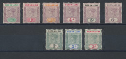 1896-97 Sierra Leone - SG 41/52 - Queen Victoria, 9 Valori - MLH* - Autres & Non Classés