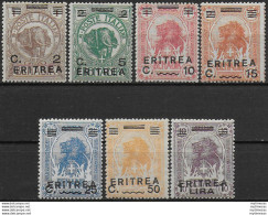 1922 Eritrea Elefante E Leone 7v. MNH Sassone N. 54/60 - Autres & Non Classés