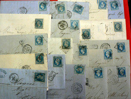 ARCHIVE LAGREE 20 Lettres Avec Correspondance - 1849-1876: Periodo Classico