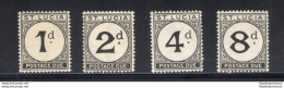 1933-37 ST. Lucia - Tasse - Serie Di 4 Valori - Stanley Gibbons N . D3-D6 - MH* - Otros & Sin Clasificación