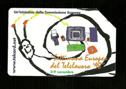 904 Golden - Settimana Telelavoro 1998 Da Lire 5.000 Telecom - Pubbliche Pubblicitarie