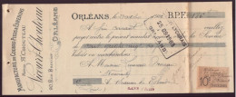 CHEQUE DU 29 / 10 / 1922 MANUFACTURE DE COUVRE PIEDS & EDREDONS A ORLEANS - Cheques & Traverler's Cheques