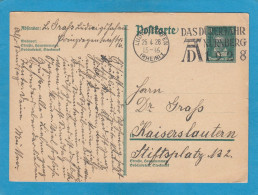 GANZSACHE MIT STEMPEL " DAS DÜRER JAHR NÜRNBERG 1928 ". - Tarjetas