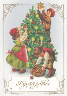 Postal Stationery - Children Decorating Christmas Tree - Unicef 2021 - Suomi Finland - Postage Paid - Interi Postali