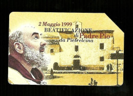 993 Golden - Beatificazione Di Padre Pio Da Lire 10.000 Telecom - Publiques Publicitaires