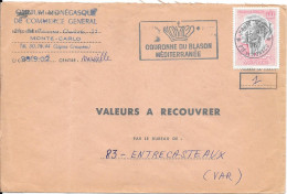 MONACO Sur Lettre 1967 - Lettres & Documents