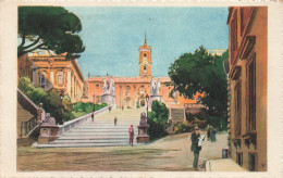 ITALIE - Roma - II Campidoglio - Animé - Colorisé - Carte Postale Ancienne - Musea