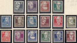 SBZ  212-227, Postfrisch **, Persönlichkeiten, 1948 - Mint