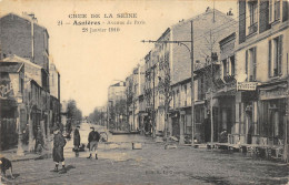 CPA 92 ASNIERES AVENUE DE PARIS CRUE 1910 - Asnieres Sur Seine