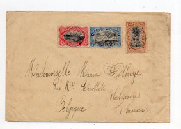 !!! CONGO BELGE, LETTRE D'ELISABETHVILLE DE 1909 POUR LA BELGIQUE BEL AFFRANCH TRICOLORE - Lettres & Documents