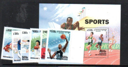 CAMBODIA -  2000 - SPORTS SET OF 6 + SOUVENIR SHEET MINT NEVER HINGED - Cambodia