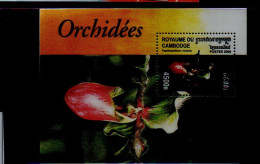 CAMBODIA -  2000 - ORCHIDS  SOUVENIR SHEET MINT NEVER HINGED - Cambodia