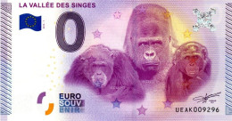 Billet Touristique - 0 Euro - France - La Vallée Des Singes (2015-1) - Privéproeven