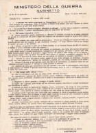 MINISTERO DELLA GUERRA GABINETTO ROMA, 12 Aprile 1935 Carattere E Cultura Nelle Scuole - BAISTROCCHI - Historische Dokumente