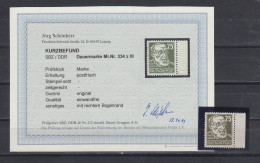 DDR 1952  Mich.Nr.334zXI ** Geprüft Durch Befund Schönherr - Unused Stamps