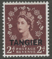 Morocco Agencies (Tangier). 1956 QEII. 2d MH. St Edwards Crown W/M SG 317. M5090 - Bureaux Au Maroc / Tanger (...-1958)