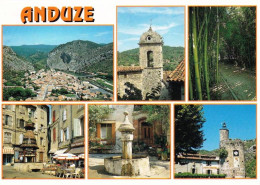 30 - Gard -  ANDUZE -  Vue Aerienne - Le Clocher - Fontaine Pagode - Tour De L Horloge - Anduze