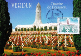 55 - Meuse -  VERDUN - Ossuaire De Douaumont - Timbre Et Cachet Commemoratifs - Verdun