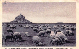 50 - Manche -  LE MONT SAINT MICHEL - Les Prés Salés - Moutons Aux Paturages - Le Mont Saint Michel