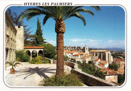 83 - Var -  HYERES Les PALMIERS - Perspective Sur L église Saint Paul Depuis Les Jardins De Castel Ste Claire - Hyeres