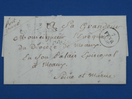 DP2 FRANCE  LETTRE RR PORT PAYé   1830 PETIT BUREAU COULOMMIERS +A M. L EVEQUE +AFF. INTERESSANT++ - 1801-1848: Précurseurs XIX