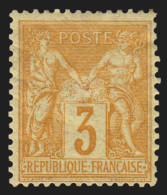 N°86, Sage 3c Bistre-jaune, Neuf * Avec Trace De Charnière - TB - 1876-1898 Sage (Type II)