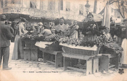 NICE (Alpes-Maritimes) - Le Marché Aux Fleurs - Voyagé 1906 (2 Scans) - Markten, Feesten