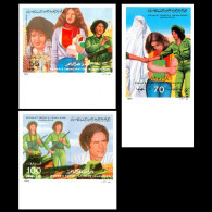 LIBYA 1984 IMPERFORATED Woman Emancipation Women Gaddafi BORDER (MNH) - Libia
