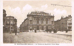 34  MONTPELLIER  LE   THEATRE ET BOULEVARD VICTOR HUGO - Montpellier