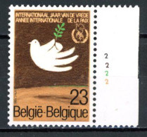 BE  2202  XX   ----    Année Internationale De La Paix   --   N° De Planche 2 - 1981-1990
