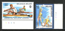 BE  2259 - 2260  XX   ---- Sports : Aviron Et Volley-ball   --  N° De Planche 1 - 1981-1990