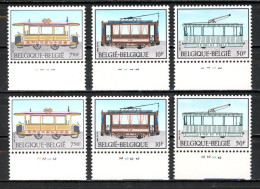 BE  2079 - 2081  XX   ---- Histoire Du Tram Et Du Trolley   --  N° De Planche 1 Et 2 - 1981-1990