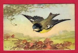 AC974 FANTAISIES OISEAUX MESANGE EN VOL EN AUTOMNE AQUARELLE C.KLEIN STZF N°124 - Klein, Catharina