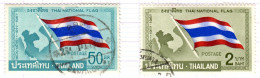 T+ Thailand 1967 Mi 511-12 Nationalflagge - Tailandia