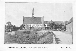 Prent - In 't Land Van Altena - Drongelen - Herv. Kerk  - 8.5x12.5 Cm - Otros & Sin Clasificación