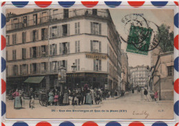 Paris (XXe) -Rue Des Envierges Et Rue De La Mare,boulangerie D'angle(C.P.n°382 Colorisée,voyagée 1912) - Distretto: 20