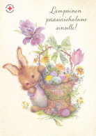 Postal Stationery - Bunny & Eggs In The Basket - Red Cross 2022 - Suomi Finland - Postage Paid - Marjolein Bastin - Postal Stationery