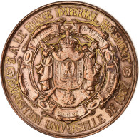 France, Médaille, Napoléon III, Exposition Universelle De Paris, 1867, Cuivre - Other & Unclassified