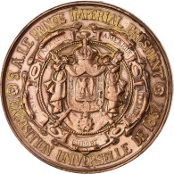 France, Médaille, Napoléon III, Exposition Universelle De Paris, 1867, Cuivre - Autres & Non Classés