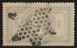 N°33, 5fr Gris-violet, Oblitéré étoile De Paris, Signé CALVES - TB - 1863-1870 Napoleon III With Laurels