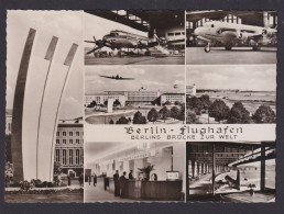Flugpost Ansichtskarte Flughafen Berlin Brücke Zur Welt Inter. Foto AK Flugkarte - Airships