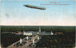 Karlsruhe - Zeppelin Luftschiff über Schloß - Karlsruhe