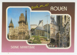 {92149} 76 Seine Maritime Rouen Multivues ; Cathédrale  Rue Gros Horloge  Place Vieux Marché Eglise Sainte Jeanne D' Arc - Rouen