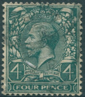 Great Britain 1924 SG424 4d Grey-green KGV #3 FU (amd) - Zonder Classificatie