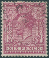 Great Britain 1912 SG385a 6d Reddish Purple KGV P14 #3 FU (amd) - Non Classificati
