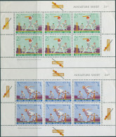 New Zealand 1969 SG902 Health Playing Cricket Set Of 2 MS MNH - Other & Unclassified