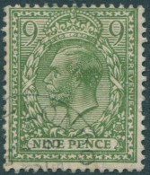 Great Britain 1924 SG427 9d Olive-green KGV #2 FU (amd) - Non Classificati