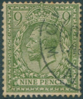 Great Britain 1924 SG427 9d Olive-green KGV #1 FU (amd) - Unclassified